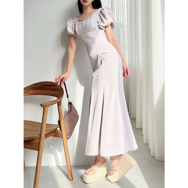 ピンク | バブルスリーブマーメイドワンピース | RESEXXY