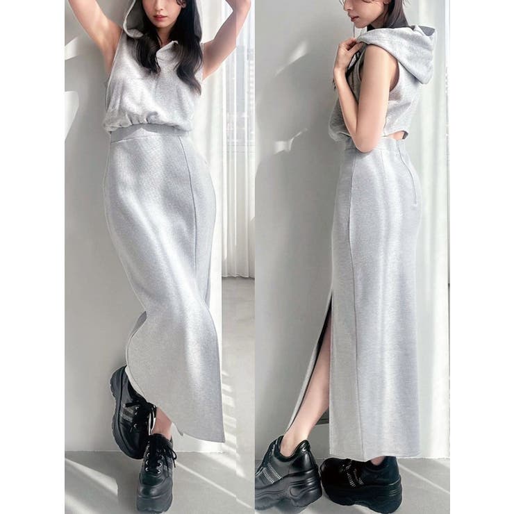 グレー | スウェットフーディーワンピース | RESEXXY