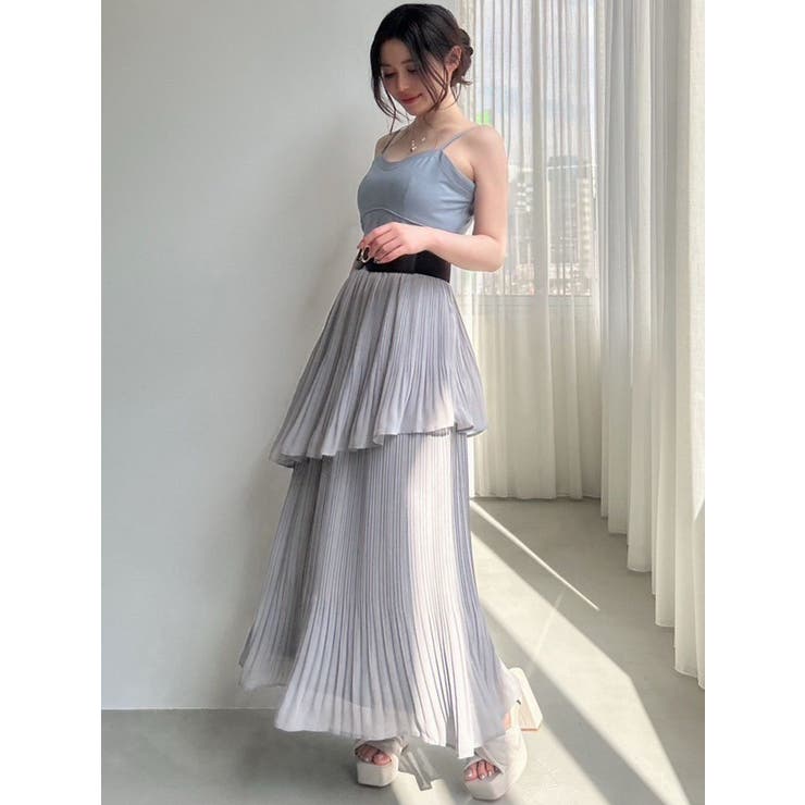 シフォンプリーツキャミワンピース[品番：MKSW0064195]｜RESEXXY