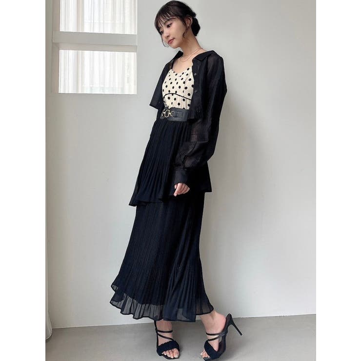 シフォンプリーツキャミワンピース[品番：MKSW0064195]｜RESEXXY