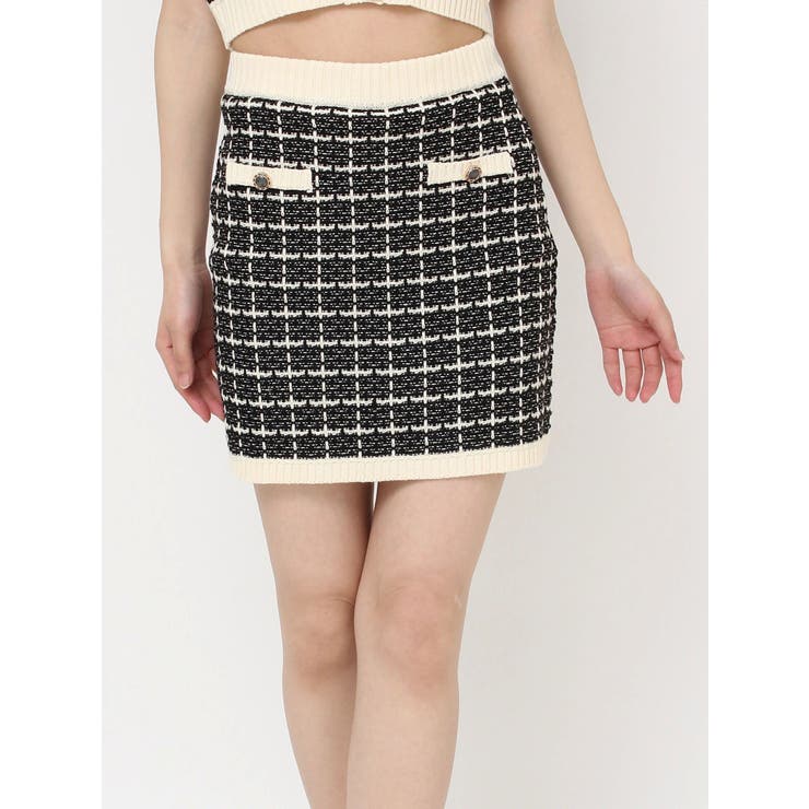 バイカラーニットミニスカート【セットアップ着用可能】 | RESEXXY | 詳細画像26 