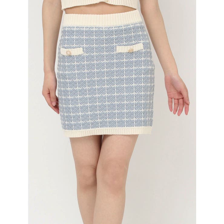 バイカラーニットミニスカート【セットアップ着用可能】 | RESEXXY | 詳細画像28 