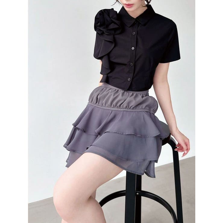 FRILL MINI SKIRT / フリルミニスカート（スカート）｜FEKETE