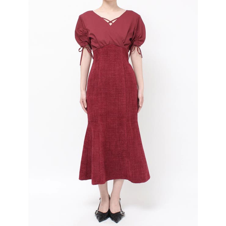 カシュクールツイードマーメイドワンピース | RESEXXY | 詳細画像18 