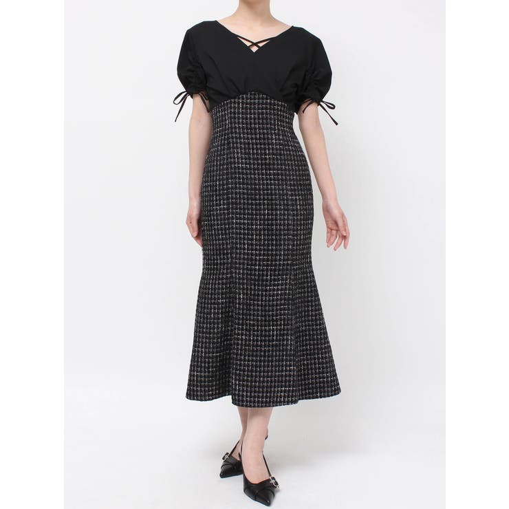 カシュクールツイードマーメイドワンピース | RESEXXY | 詳細画像29 