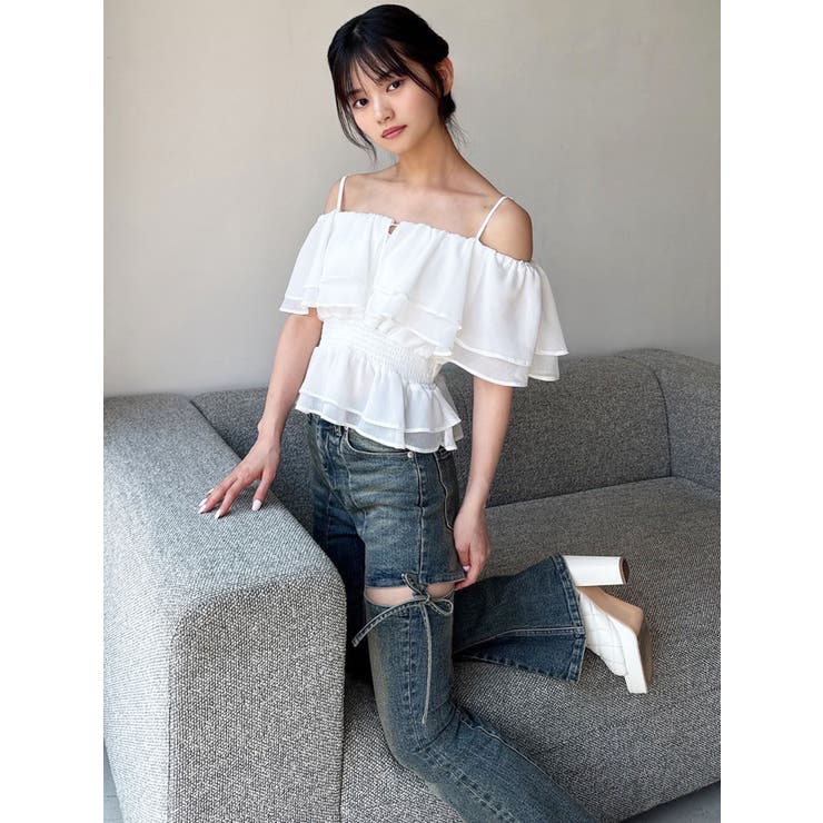 オフショルシャーリングチュニック | RESEXXY | 詳細画像18 