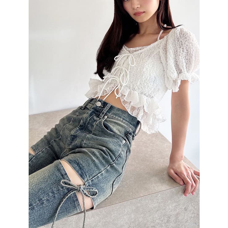 cygne シーニュ　ダブルフリルブラウス Florence シーニュ 長袖ブラウス レディース SIZE 0 (XS) Cygne 中古