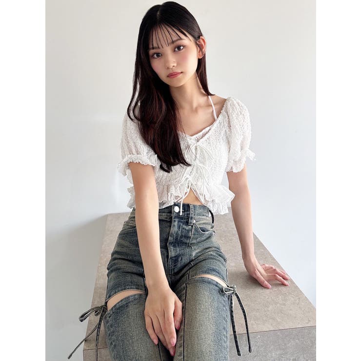 レースドッキングフリルブラウス | RESEXXY | 詳細画像13 