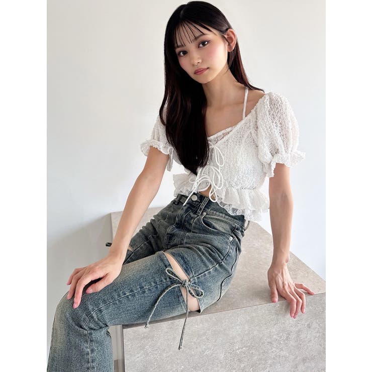 レースドッキングフリルブラウス | RESEXXY | 詳細画像14 