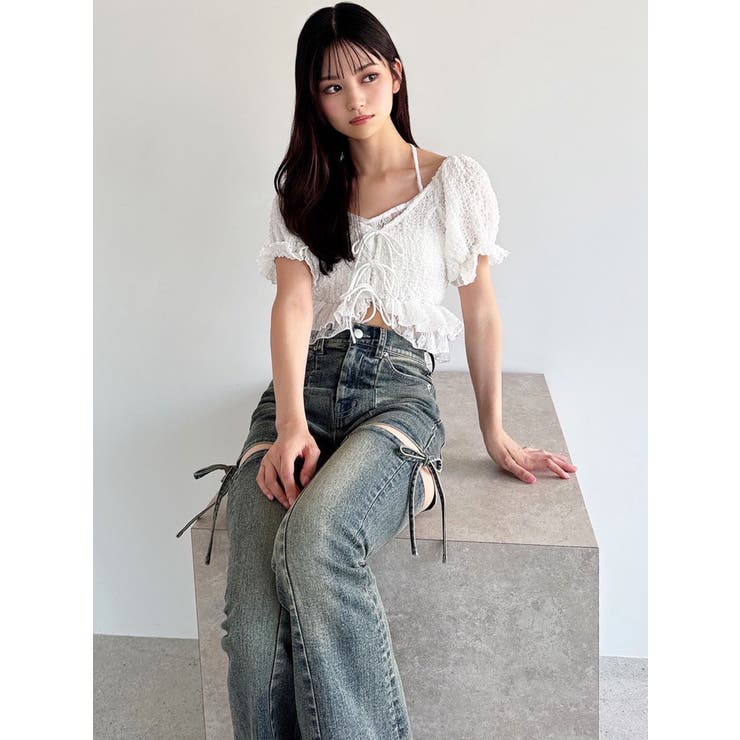 レースドッキングフリルブラウス | RESEXXY | 詳細画像16 