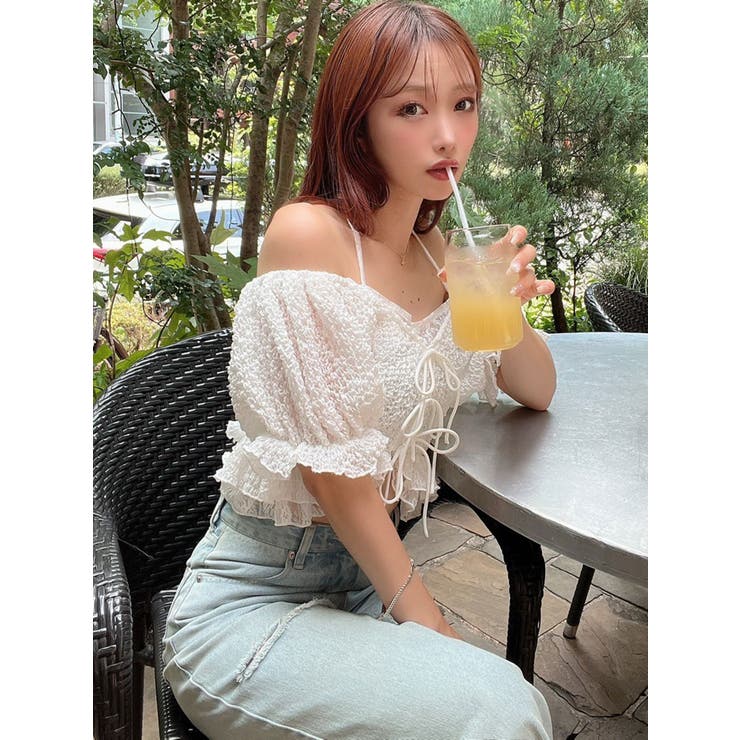 レースドッキングフリルブラウス | RESEXXY | 詳細画像3 