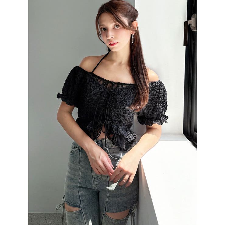 レースドッキングフリルブラウス | RESEXXY | 詳細画像8 