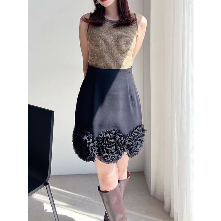 ブラック | コサージュミニスカート | RESEXXY