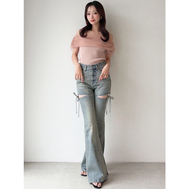 【追加生産分】カットアウトリボンデニムパンツ | RESEXXY | 詳細画像27 