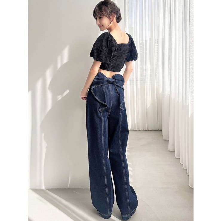 バックリボンデニムパンツ[品番：MKSW0064621]｜RESEXXY