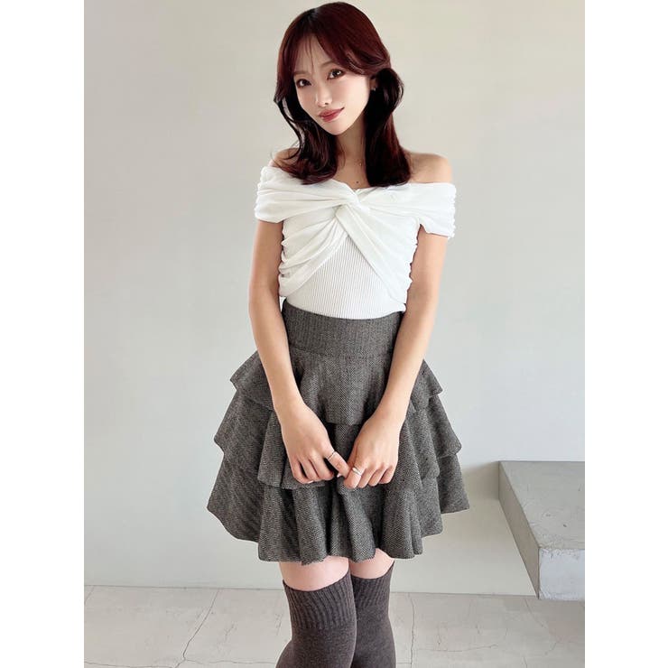 ツイストオフショルニットトップス | RESEXXY | 詳細画像16 