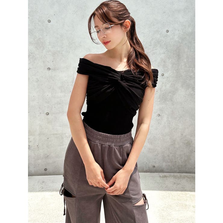 ツイストオフショルニットトップス | RESEXXY | 詳細画像2 