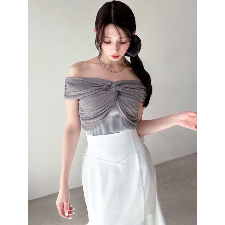 ツイストオフショルニットトップス | RESEXXY | 詳細画像8 