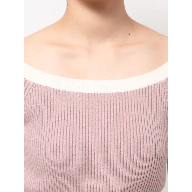 スリーブレースアップバイカラーニットトップス | RESEXXY | 詳細画像18 