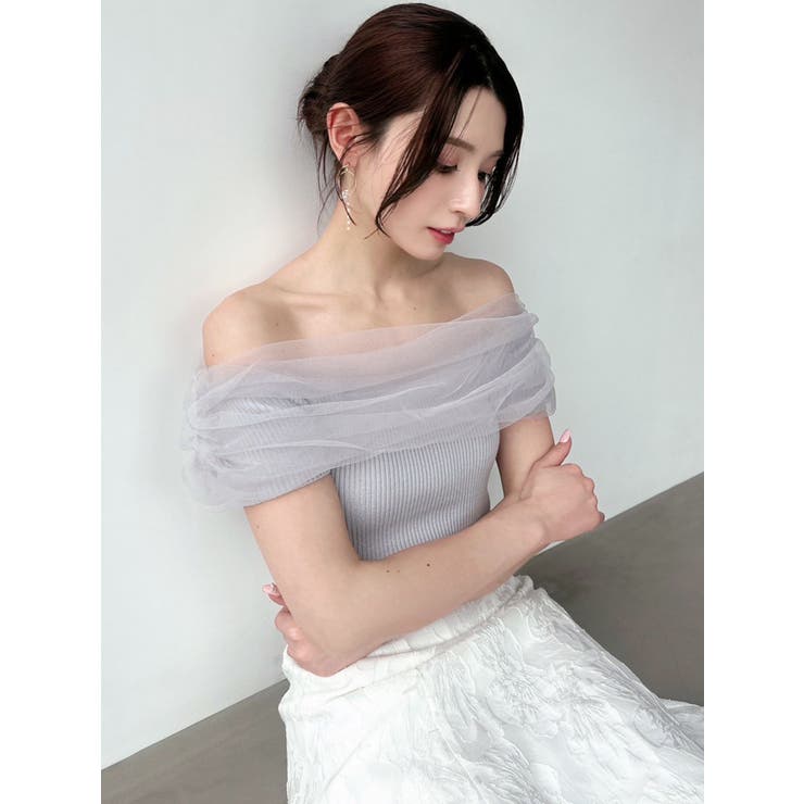 シアーコンビオフショルニット[品番：MKSW0065354]｜RESEXXY
