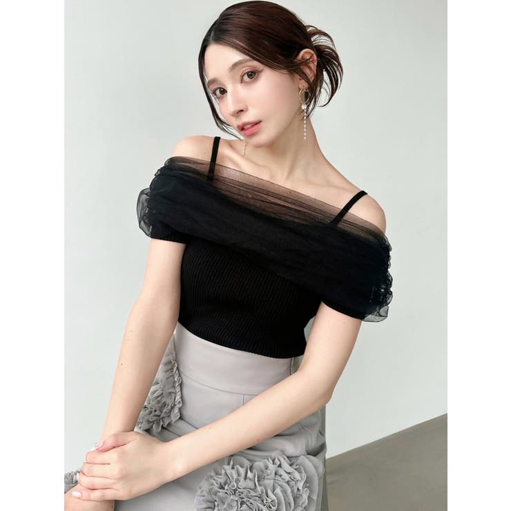 シアーコンビオフショルニット | RESEXXY | 詳細画像3 