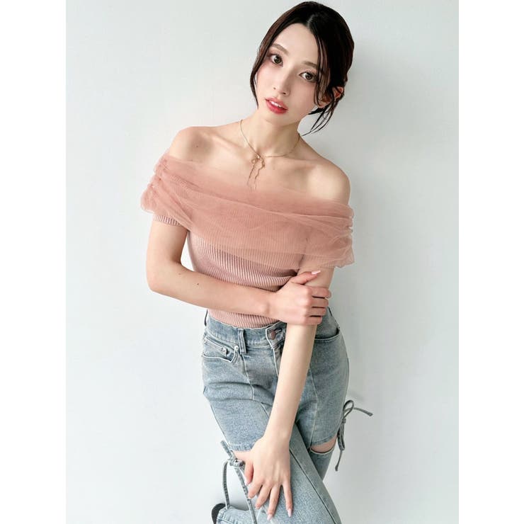 シアーコンビオフショルニット | RESEXXY | 詳細画像8 