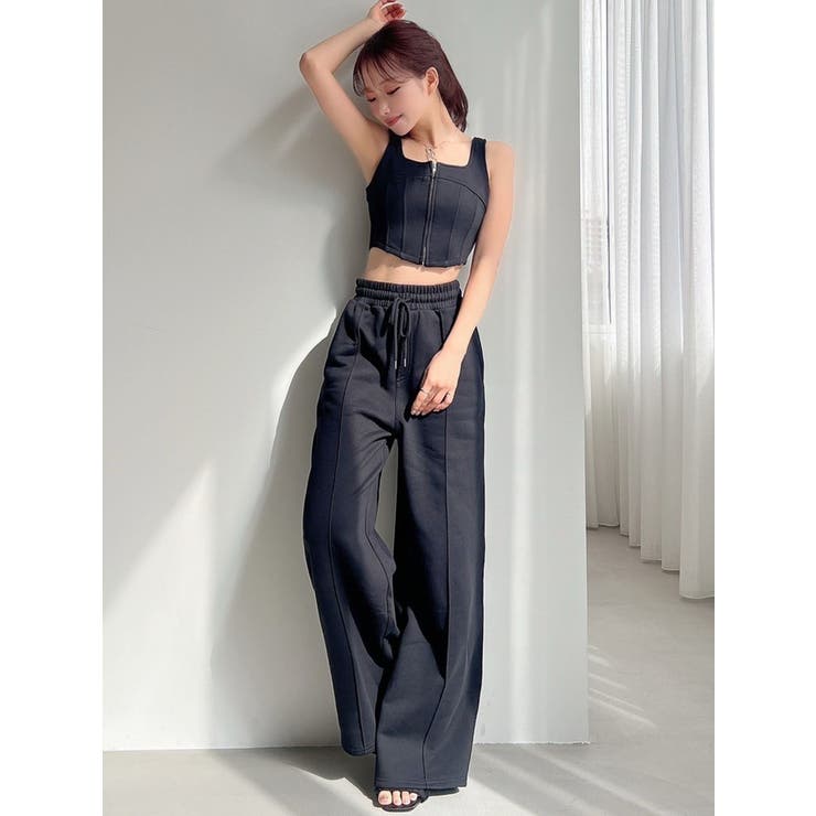 国内発送★VS★Sexy♡シアーメッシュコルセットトップス センターZIPコルセットトップス【セットアップ着用可能】[品番