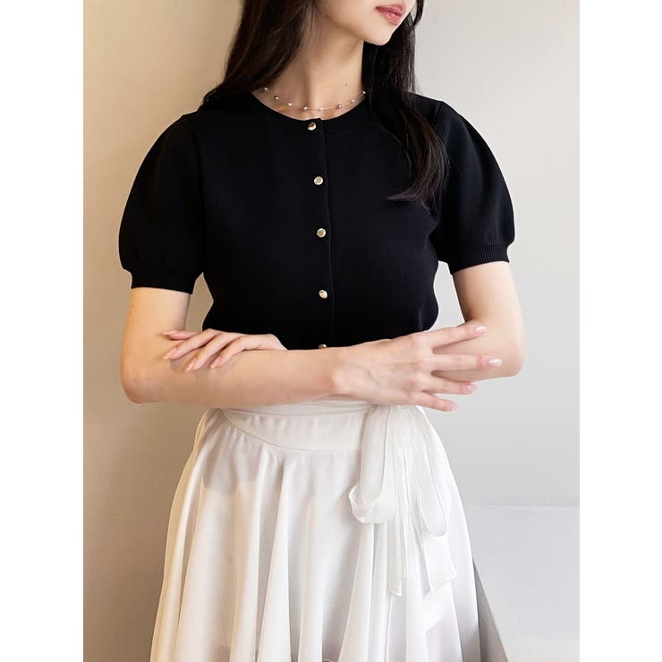 クルーネックハーフスリーブニットカーデ | RESEXXY | 詳細画像16 