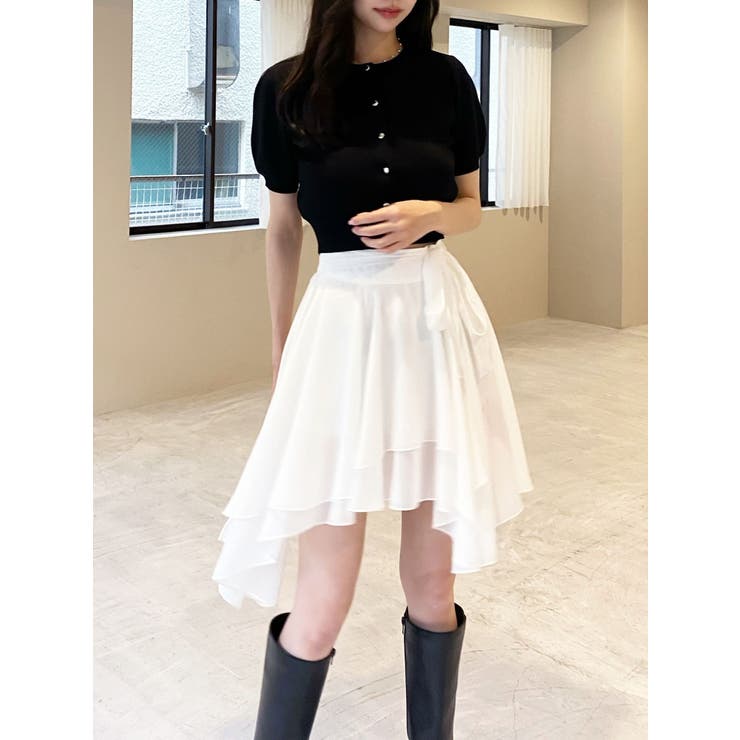 クルーネックハーフスリーブニットカーデ | RESEXXY | 詳細画像18 