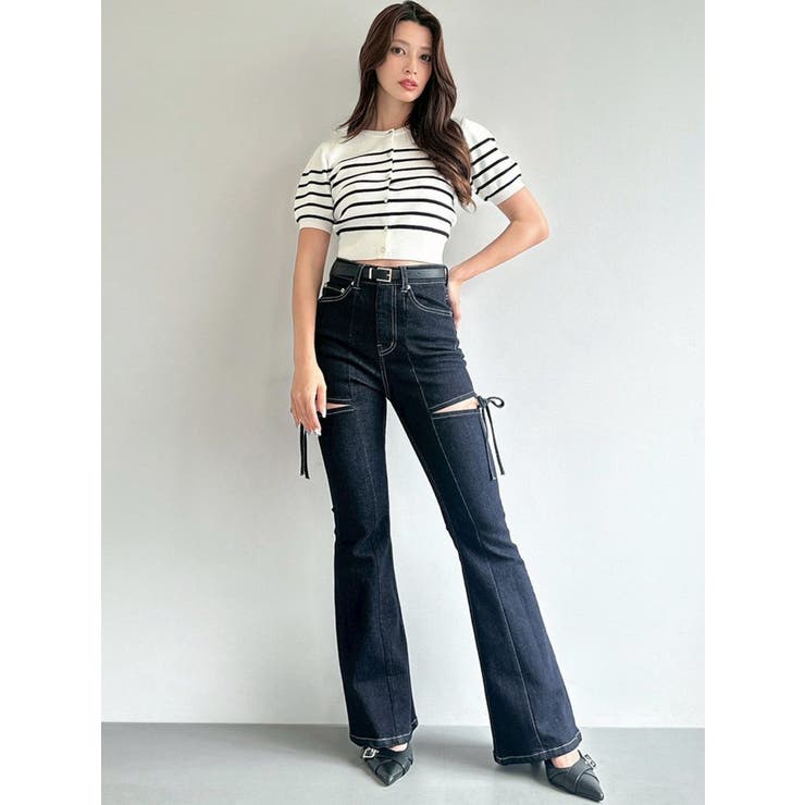 クルーネックハーフスリーブニットカーデ | RESEXXY | 詳細画像22 