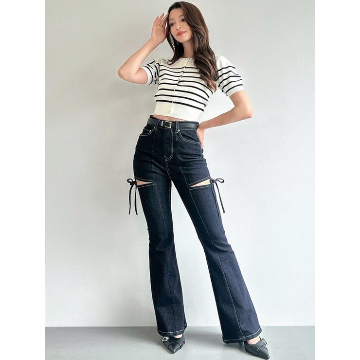 クルーネックハーフスリーブニットカーデ | RESEXXY | 詳細画像23 