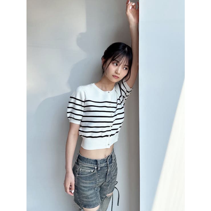 クルーネックハーフスリーブニットカーデ | RESEXXY | 詳細画像26 