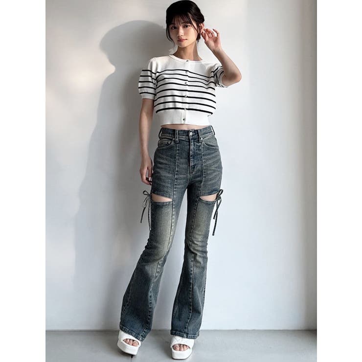 クルーネックハーフスリーブニットカーデ | RESEXXY | 詳細画像28 