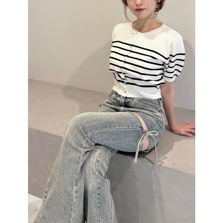 クルーネックハーフスリーブニットカーデ | RESEXXY | 詳細画像31 