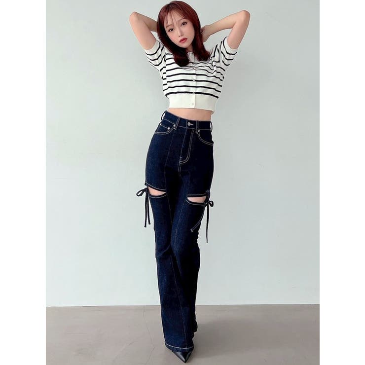 クルーネックハーフスリーブニットカーデ | RESEXXY | 詳細画像5 