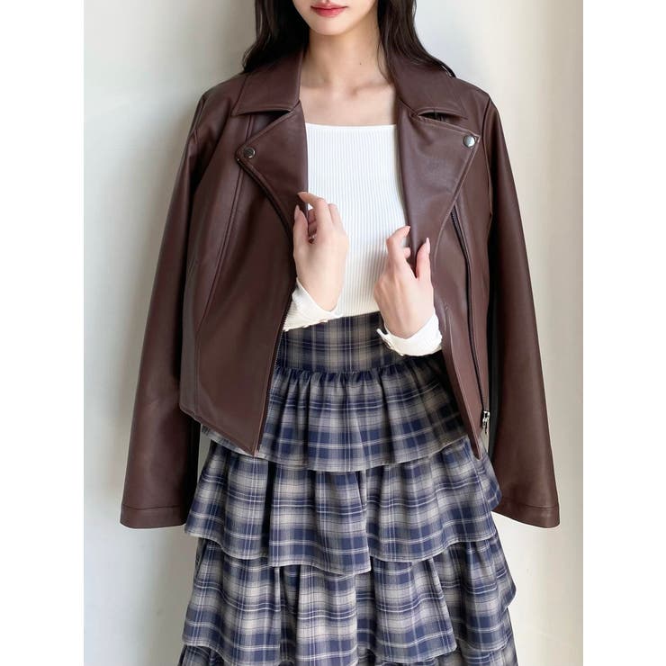 フェイクレザーライダースジャケット | RESEXXY | 詳細画像30 