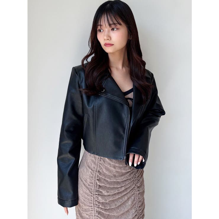 フェイクレザーライダースジャケット | RESEXXY | 詳細画像7 