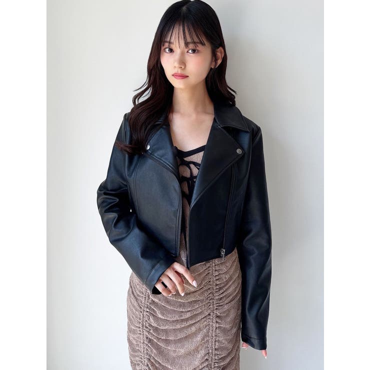 フェイクレザーライダースジャケット | RESEXXY | 詳細画像8 