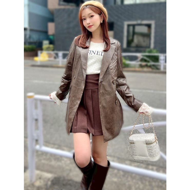 カフスレースフェイクレザージャケット | RESEXXY | 詳細画像16 