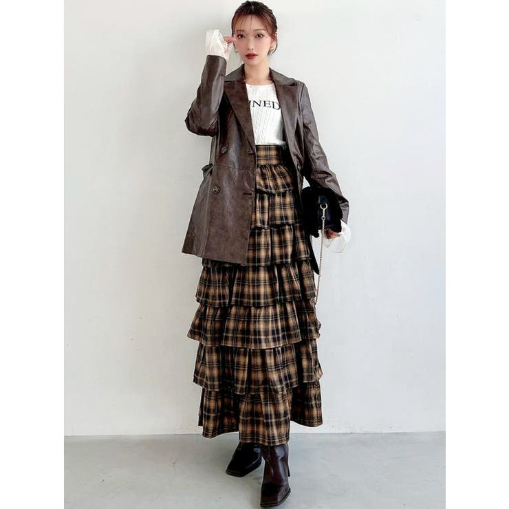 カフスレースフェイクレザージャケット | RESEXXY | 詳細画像31 