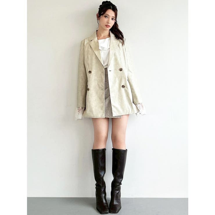 カフスレースフェイクレザージャケット | RESEXXY | 詳細画像41 