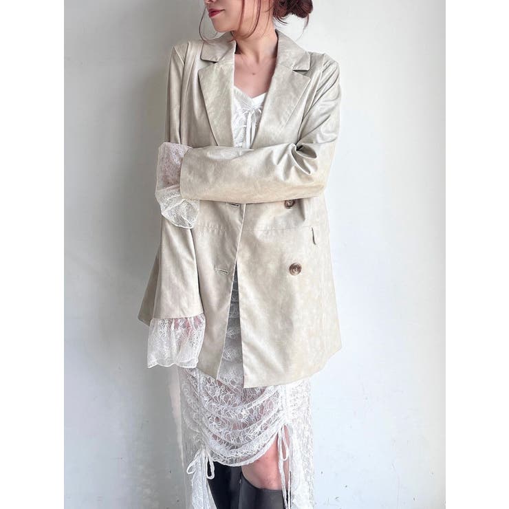 カフスレースフェイクレザージャケット | RESEXXY | 詳細画像43 