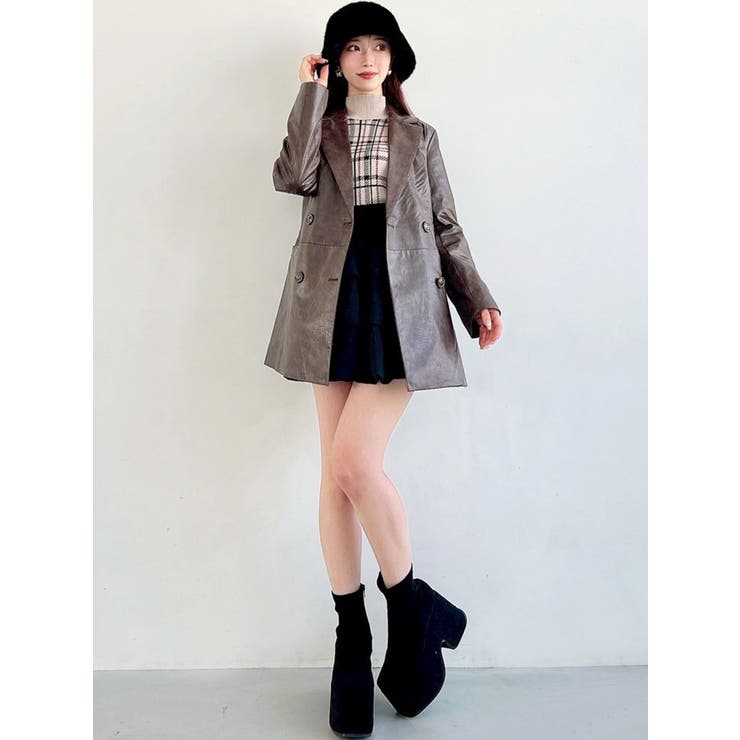 カフスレースフェイクレザージャケット | RESEXXY | 詳細画像46 