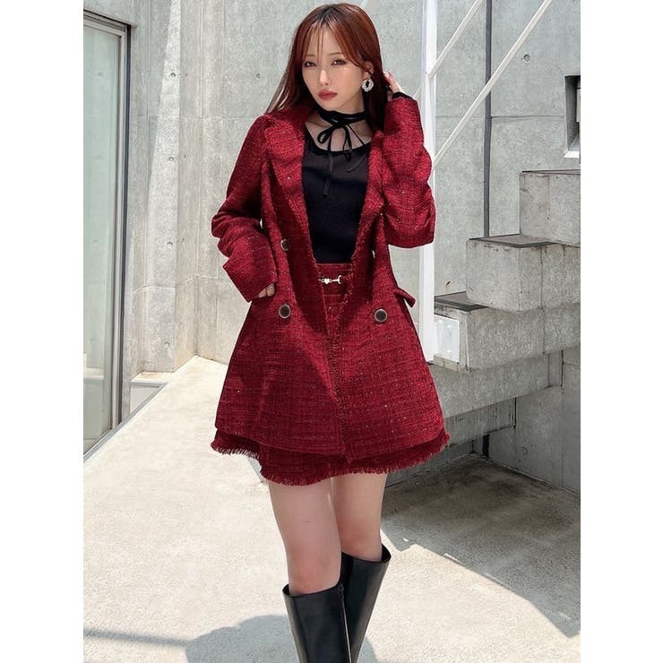 ツイードジャケット【セットアップ着用可能】[品番：MKSW0066556