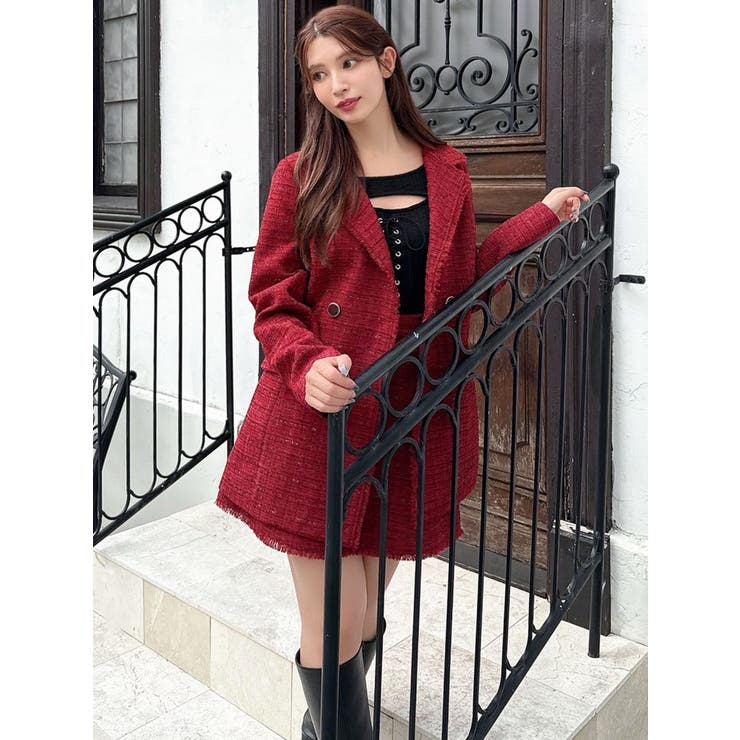 ツイードジャケット【セットアップ着用可能】[品番：MKSW0066556