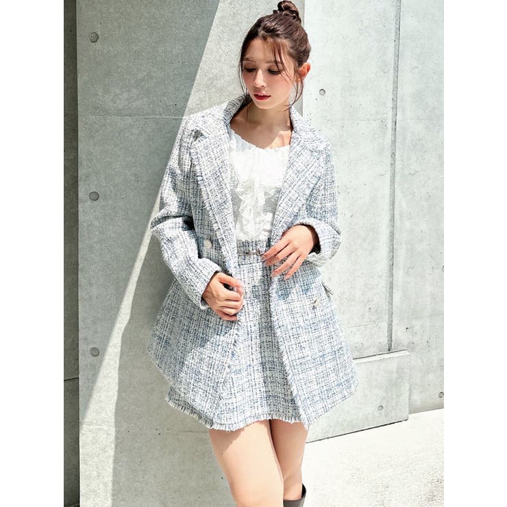 ツイードジャケット【セットアップ着用可能】[品番：MKSW0066556