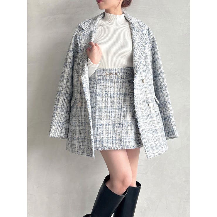 ツイードジャケット【セットアップ着用可能】[品番：MKSW0066556