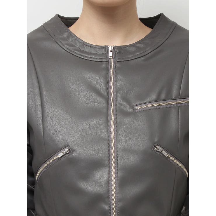 シアースリーブ合皮ブルゾン | RESEXXY | 詳細画像25 