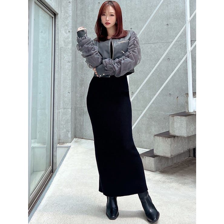 シアースリーブ合皮ブルゾン | RESEXXY | 詳細画像5 