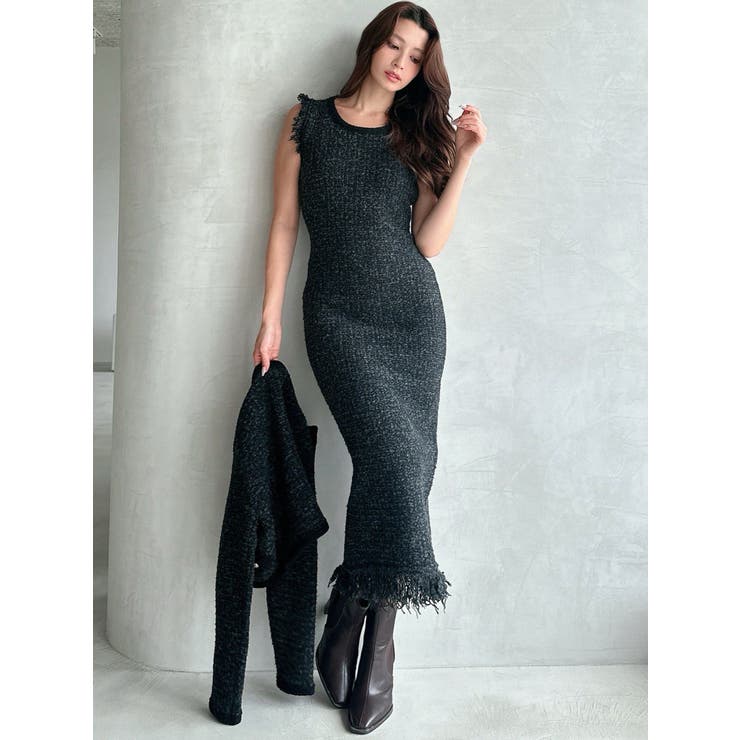 フリンジニットワンピース【セットアップ着用可能】 | RESEXXY | 詳細画像12 